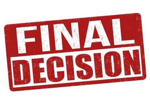 Final decision sign or stamp Stock Illustration