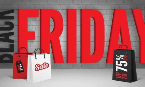 Final discount offer vector banner template for black friday Stock Illustration
