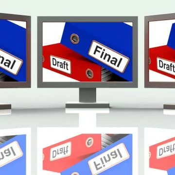 Final Draft Screen Mean Edit And Rewrite Document Stock Illustration