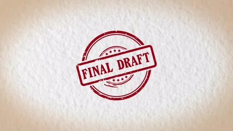 FINAL DRAFT stamp style word Stock Footage 318613586