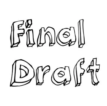 FINAL DRAFT stamp on white background イラスト素材