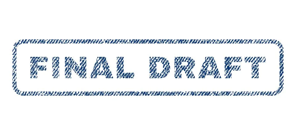 Final Draft Text Textile Seal Stamp Watermark Stock Illustration