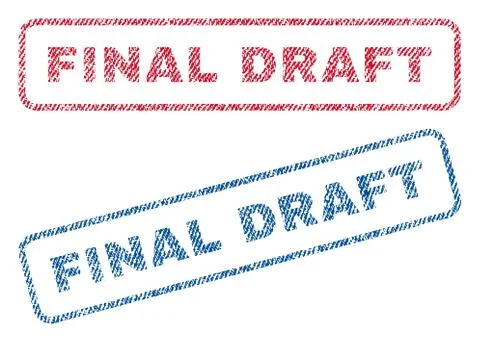 Final Draft Text Textile Seal Stamp Watermarks Stock Illustration