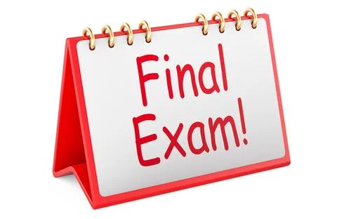 Final Exam concept with desk calendar. 3D rendering Stock Illustration