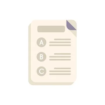 Final exam icon flat vector. Academic study 스톡 일러스트