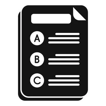 Final exam icon simple . Academic study Illustrazione stock