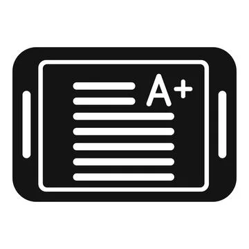 Final exam icon simple vector. Study book Stock Illustration