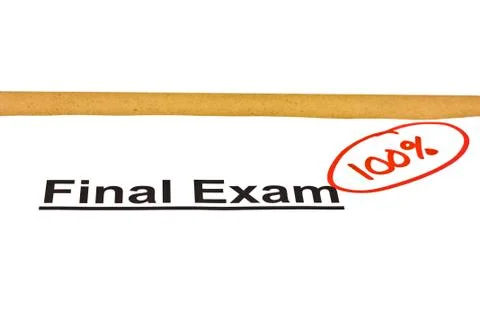 Final Exam Marked With 100% Stock Photos