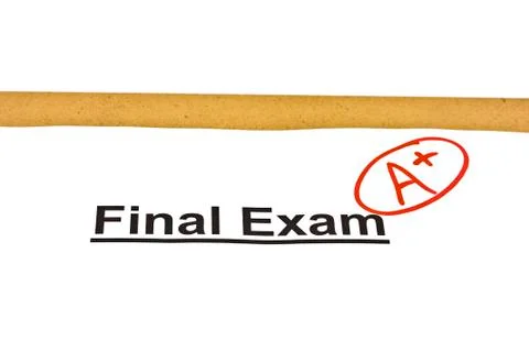 Final Exam Marked With A+ Stock Photos
