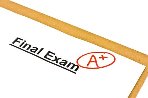Final Exam Marked With A+ Stock Photos