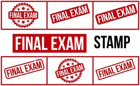 Final Exam Rubber Stamp set Vector イラスト素材