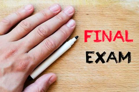 Final exam text concept Stock Photos