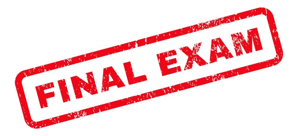 Final Exam Text Rubber Stamp Illustrazione stock