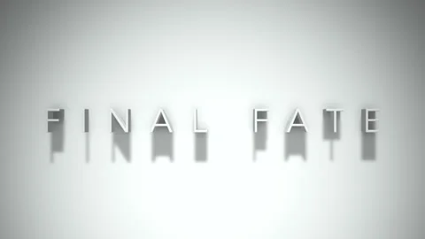 Final Fate 3D title animation with shadows on a white background Stock Footage 296740136