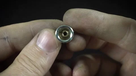Final fitting of a precision threaded component Stock Footage 317137937