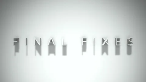 Final fixes 3D title animation with shadows on a white background 스톡 동영상 296910963