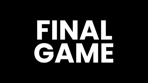 FINAL GAME - TEXT DISPLAY ANIMATION 스톡 동영상 277650115