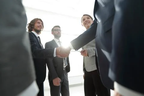 Final handshake of business partners Stock Photos