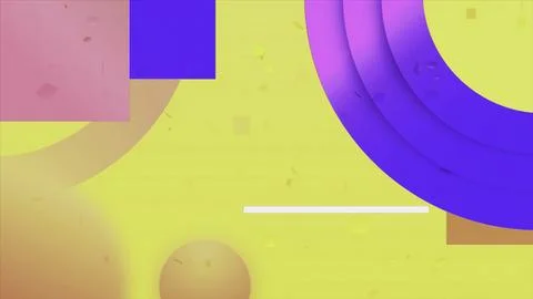 Final intro with geometric shapes. Motion. Bright animation for video inserts Stock Illustration
