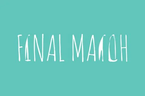 Final Match typography text vector design Stock Illustration