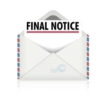 Final notice Stock Illustration
