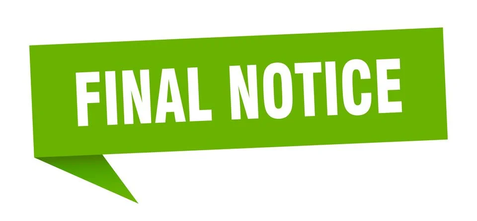 Final notice Stock Illustration