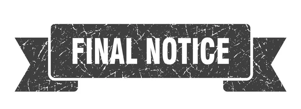 Final notice Stock Illustration