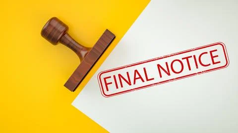Final notice Stock Illustration