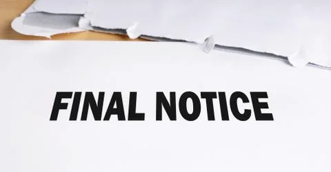 Final notice Stock Photos