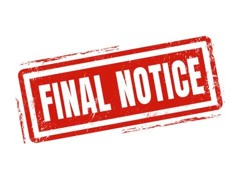 Final notice red stamp style Stock-Illustration
