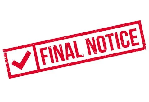 Final Notice rubber stamp Illustration