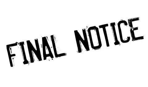 Final Notice rubber stamp Illustration