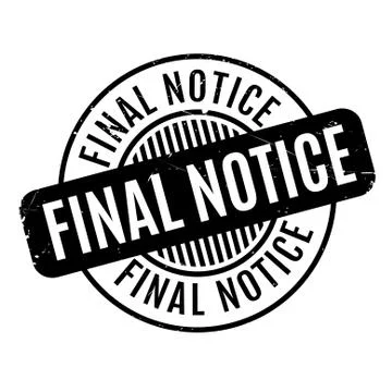 Final Notice rubber stamp Illustration