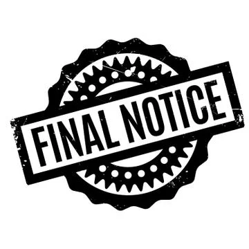 Final Notice rubber stamp Illustration