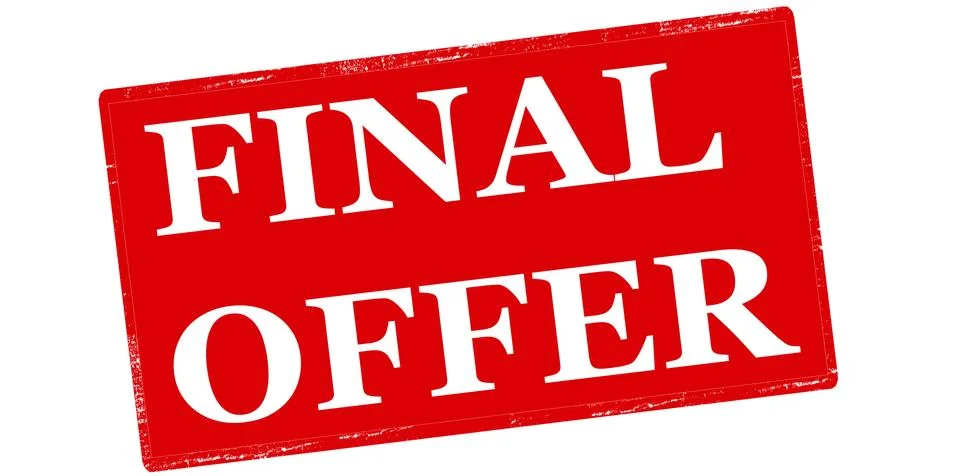 Final offer Stock Illustration