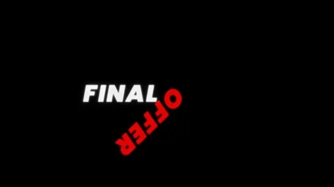 Final Offer Text animation Stock Footage 315338042
