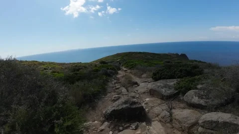 Final part walking Path to Capel Rosso Giglio island Hiperlapse 4k 스톡 동영상 244594005