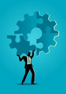 Final peace of puzzle Stock Illustration