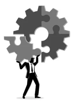 Final peace of puzzle Stock Illustration