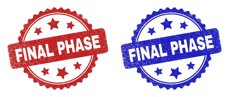 FINAL PHASE Rosette Stamps Using Unclean Texture Illustrazione stock