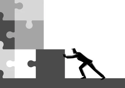 Final piece of puzzle Stock Illustration