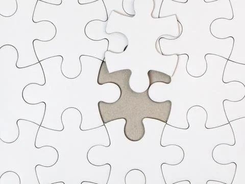 The final piece of the puzzle for a perfect solution Stock Photos