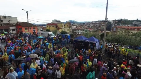 Final Procession of People Stock-Footage 75056463
