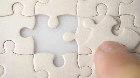 Final puzzle. Close up. Stock Footage 58635704