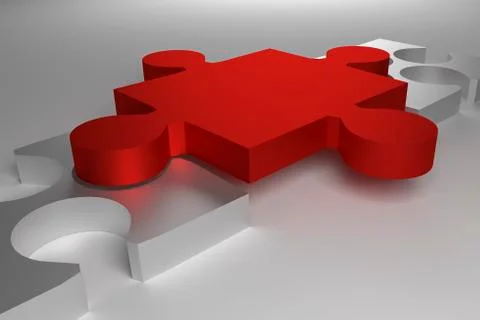 Final puzzle piece , This is a computer generated and 3d rendered picture. Stock Illustration