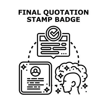 Final quotation stamp badge concept vector Stock Illustration