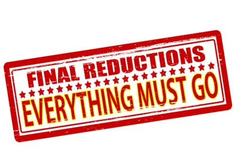 Final reductions Stock Illustration