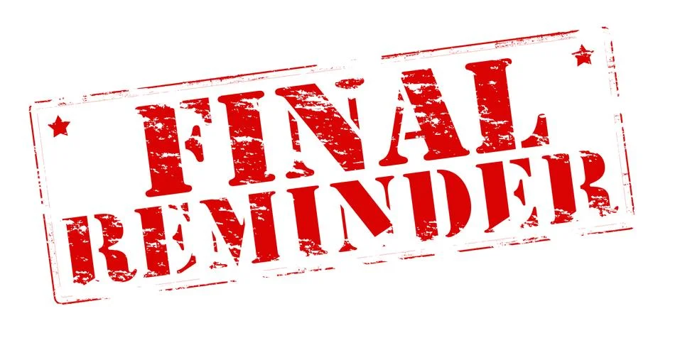 Final reminder Stock Illustration