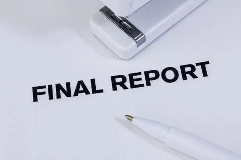 Final Report Closeup 写真素材