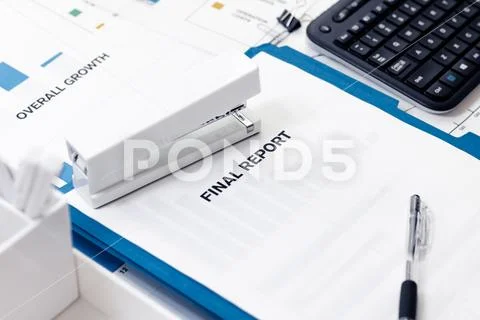Final Report On Desk Stock Photos